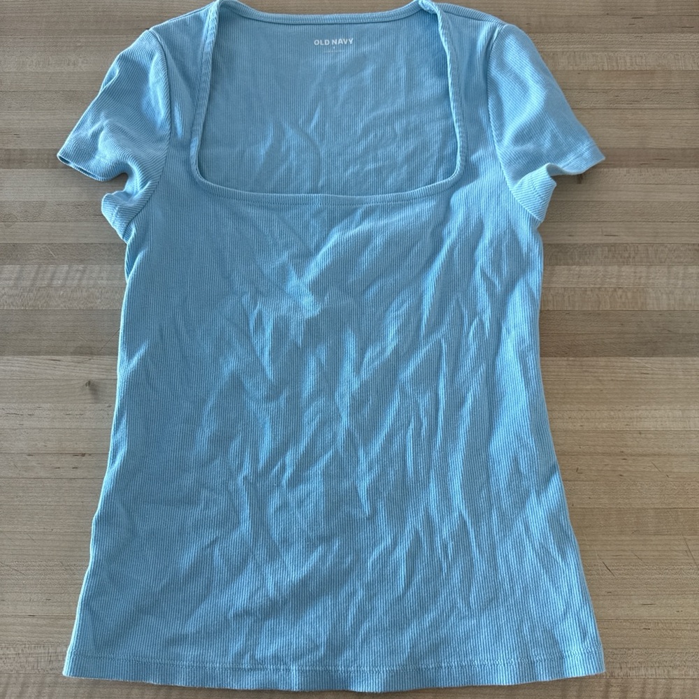 Old Navy Women's Sky Blue Short Sleeve Tee
